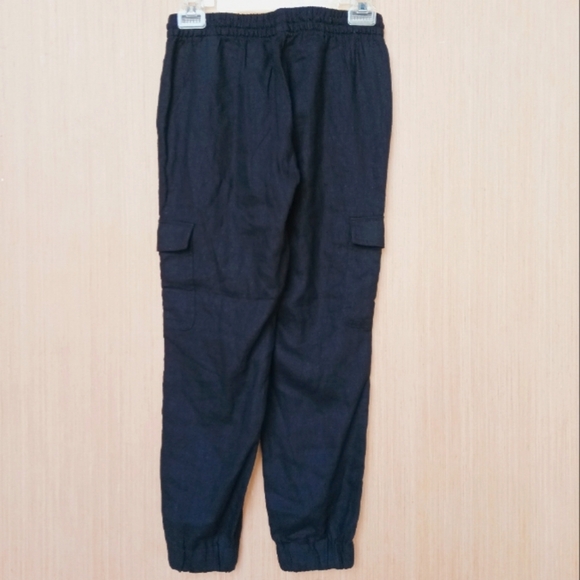 Banana Republic Petite Cargo Linen Black Pants Size XXS - Picture 3 of 6